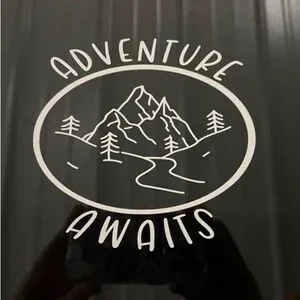 Other | Adventure Awaits Mountain White Vinyl Car Decal | Poshmark